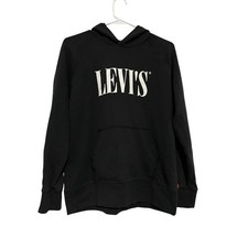 Levi's Classic Black Logo Hoodie Sweatshirt Size Small