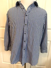 Mens Nordstrom Mens Shop Tech-Smart Trim Fit Plaid Button Up Shirt 16 1/2 32-33