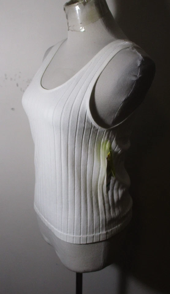 Top C&C CALIFORNIA Blanco Elástico Sin Mangas Talla L/XL NUEVO CON ETIQUETAS Foto 4 de 4