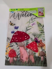 Meadow Creek Hand Stitched Recycled Fabric Embroidered Garden Flag Women Owned