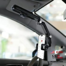 Sun Visor Phone Holder, 360  Rotatable and Extendable Car Phone Holder, Grey