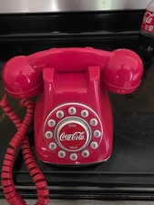 Collectable Retro Red Coca Cola Push Button Landline Telephone 2001-2003 