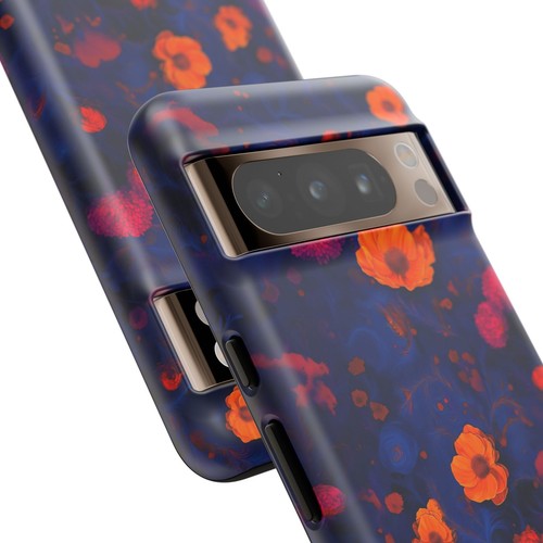 Blue Floral Phone Case, Tough Phone Case, Cute Phone Cover, Unique Gift For Her - 第 153/273 張圖片