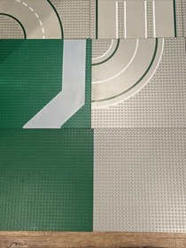 Huge Lot Of 33 Vintage Lego Grey Lunar Space, Road, Green Base Plates