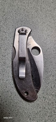 1993? Spyderco Harpy C08RS - G-2 Bladesteel Fully Serrated Stainless Handle Used