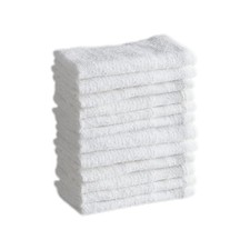 12 PCS 100 Cotton Washcloth Set Soft Absorbent Face Towels 12x12 Inch White