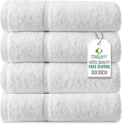 100% Baumwolle Weiß Gesichtstücher Flanelle Hotel Qualität Weich Gesicht Waschlappen Packung