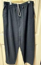 Hanes EcoSmart Men  s 2XL Sweatpants Charcoal Heather Gray Fleece Pockets Drawcor