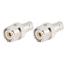 2pcs UHF Female To BNC Female Adapter Coaxial Cable Connector Converter BL