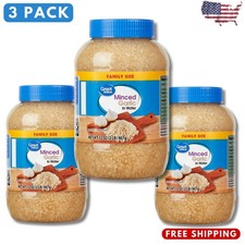 3 pk Great Value Family Size Minced Garlic in Water, 32 oz Jar