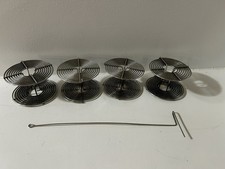 4 VINTAGE STAINLESS STEEL 220 FILM DEVELOPING REELS, 24 Exposure 220 Film