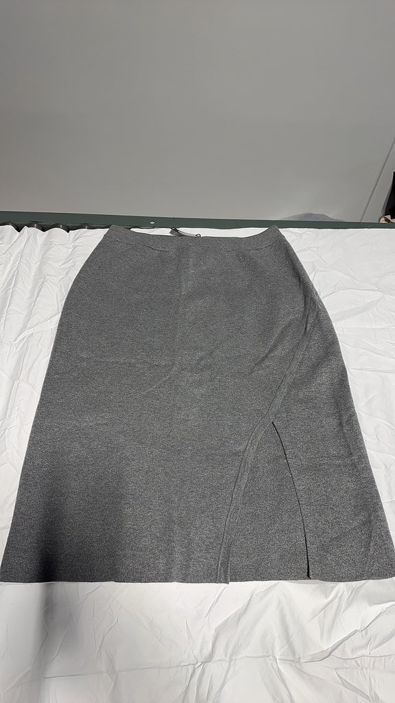 Express Womens Gray Pencil Skirt Front Slit Size L New 08219587 271