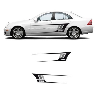 Pegatinas franja lateral Triple compatible con Mercedes-Benz C 55