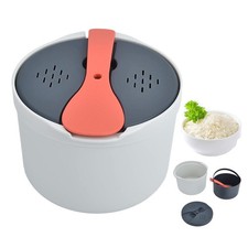 Microwave Rice Cooker Steamer, 18 x14 cm / 7.1x 5.5 in, orange
