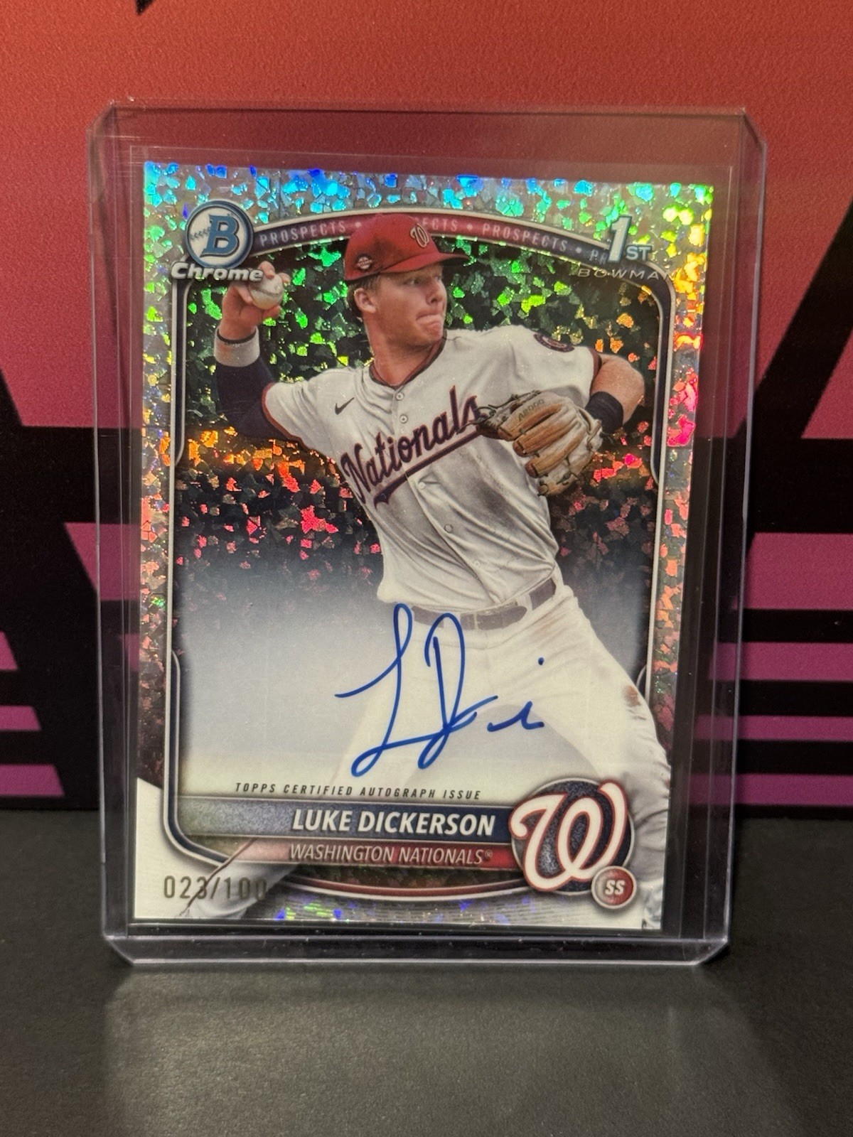 Luke Dickerson 2025 Bowman Chrome Mini Diamond Refractor 1st Auto /100