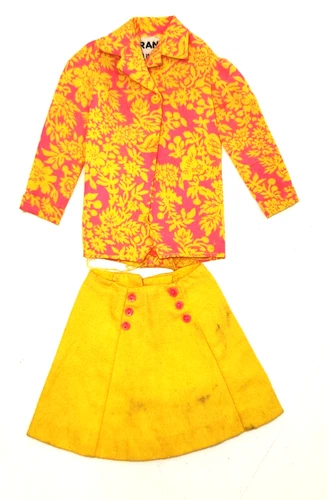 Vintage Barbie FRANCIE SOMETHIN' ELSE YELLOW SKIRT & BODY BLOUSE