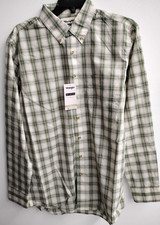Wrangler Riata Long Sleeve Plaid Shirt, 112365846, Light Weight, Olive Plaid