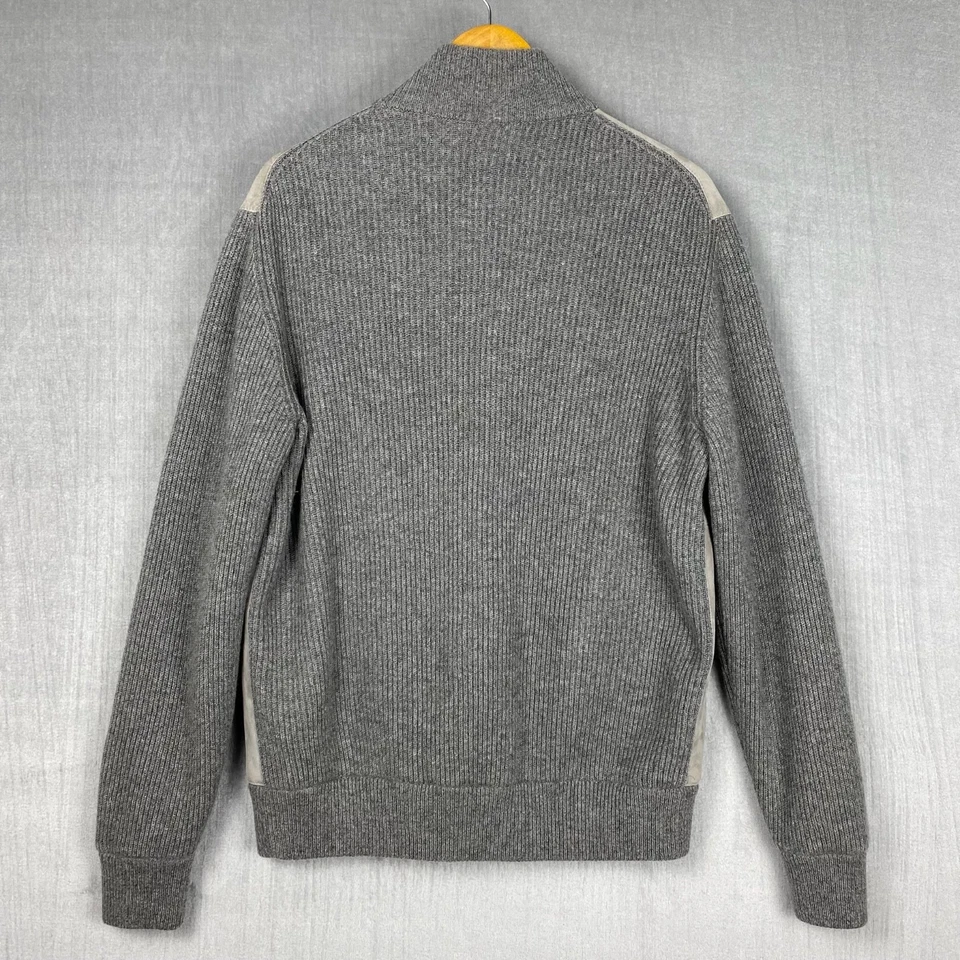 Brunello Cucinelli Bomber Jacket Mens Large Suede Cashmere Gray Luxury Italian - Image 2 of 4