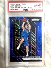 2018 Luka Doncic Prizm Blue Fast Break /175 PSA 10 GEM MINT SSP RC ROOKIE MVP