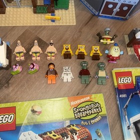 LEGO 4981 SpongeBob Squarepants Chum Bucket & Krusty Krab 3825 &Glove World 3816