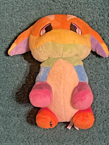 Neopets Limited Too 6" Pastel Rainbow Poogle Dog Plush 2006 Snap Creative Mfg.