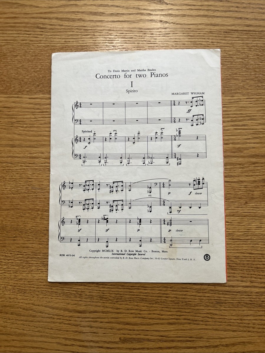 Vintage Czardas Rhapsody For Piano Duet Four Hand by William Scher