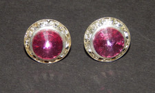 STARLIGHT PERFORMANCE RHINESTONE PERFORMANCE EARRINGS--11MM-PINK-- 8 S