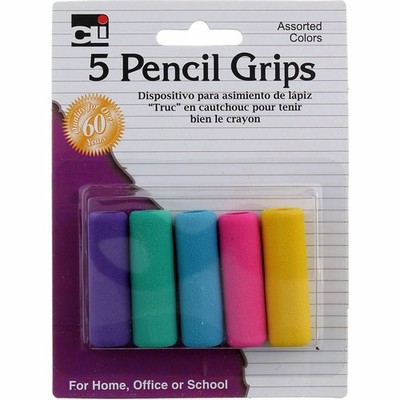 3 Pack Charles Leonard Inc Assorted Colors Pencil Grips, 5 Ct