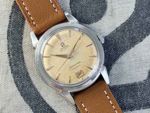 Vintage 1950 Omega Seamaster Calendar Serviced Bumper Watch Ref 2827-1