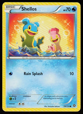 #ad Shellos 28 114 Common Steam Siege Pokemon Lightly Played $0.99