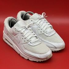 Nike Air Max 90 Recraft Triple White Low Top Sneakers Men's Size 8.5 CN8490-100