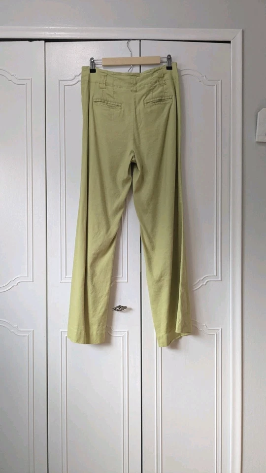 Pantalones cortos de pierna ancha MAEVE Anthropologie Lt verde Colette 4 bolsillos talla 10 Foto 3 de 4