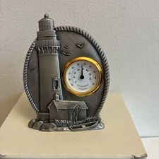 Vintage Hudson Creek  Pewter Lighthouse Thermometer NIB