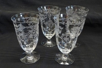 Fostoria Navarre Set of 4 Ice Tea Tumblers 6 7/8''