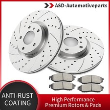 Fit Nissan 370Z Infiniti G35 G37 EX35 EX37 G25 M35 Front Rotors Discs Brake Pads