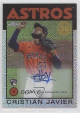 2021 Topps Silver Pack 1986 Chrome Baseball 130/199 Cristian Javier Auto g2d