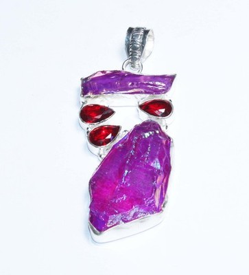 Sun Shine Druzy Hydro Garnet Gemstone Handmade Pendant Jewelry Pendant Size 3 In