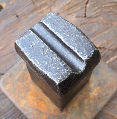STOUT 7/16'' BLACKSMITH BOTTOM SWAGE BLOCK ANVIL HARDY VINTAGE TINSMITH IRON CITY