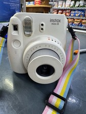Fujifilm Instax Mini 8 Instant Film Camera Off White Cream TESTED  WORKS GREAT 