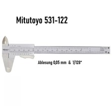 MITUTOYO Messschieber  531-122 mit Momentfeststellung Messbereich  0-150mm/0-6"