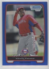 2012 Bowman Chrome Prospects Blue Refractor 168/250 Maikel Franco #BCP112 3q5