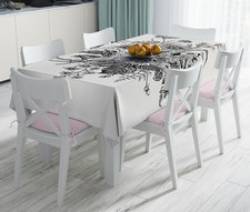 Everyday Essential Tablecloth Stain-Resistant Fabric, Wrinkle-Free Table Cover