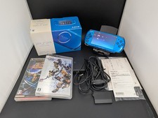 B4477 Sony PSP 3000 console Vibrant Blue Handheld system Japan w/box game fx