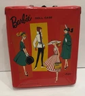 Early 1960’s Vintage Barbie Fashion Queen With Ken Accessories &nice Red Case!