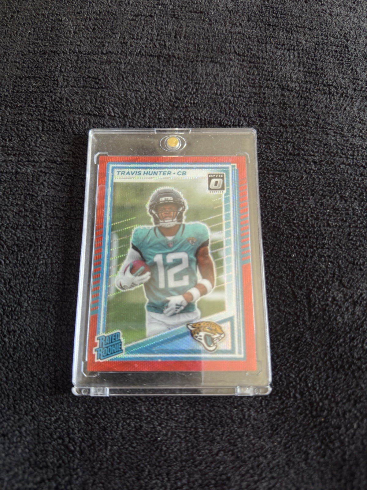 2025 Panini Donruss - Rated Rookie Travis Hunter Optic Preview Red Wave Prizm