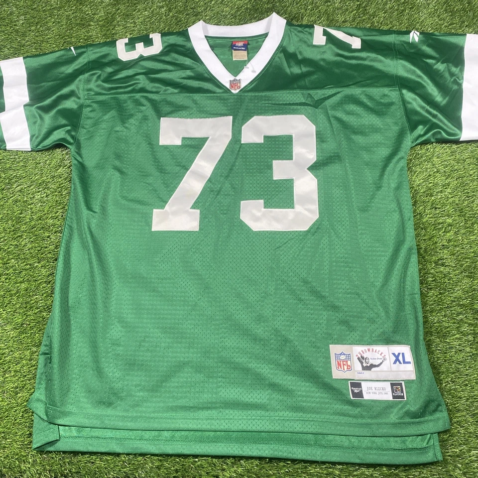 Camiseta Joe Klecko New York Jets para hombre XL verde #73 cosida Reebok NFL Thowback Foto 3 de 4