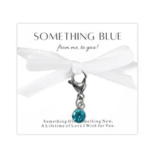 Something Blue for Bride Bridal Shower Gift Wedding Shoe Buckle Bouquet Charm