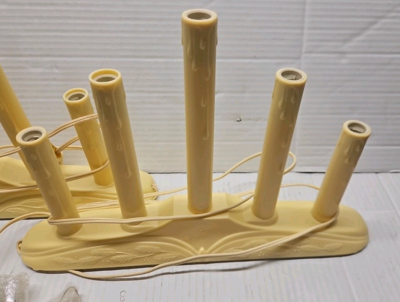  5 Light Window Candelabra Candolier Vintage Electric Christmas Decor USA Lot 2