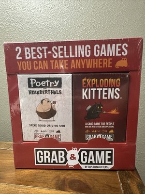 Grab & Game 2-Pack Party Games, Poetry for Neanderthals & Exploding Kittens