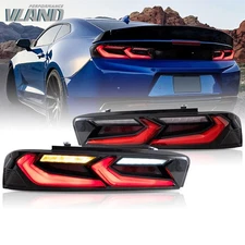 VLAND LED Tail Lights w/Sequential Signal For 2016-2018 Chevy Camaro Lamps Pair